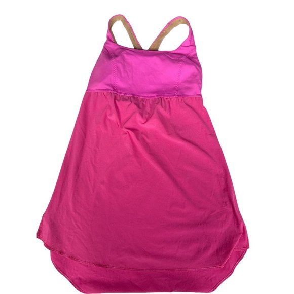 Lululemon Womens Pink Singlet With Built-In Sopport Bra Yoga Running Size 6 - Picture 1 of 7